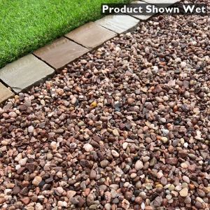 10mm Staffordshire Pink Gravel Shown Wet