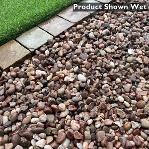 20mm Staffordshire Pink Gravel Shown Wet