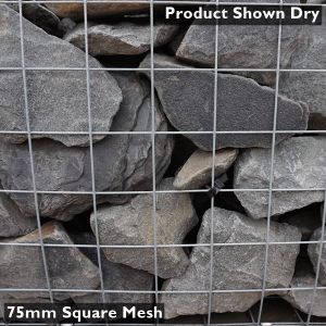 Blue Pennant Gabion Stone Shown Dry