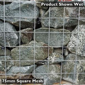 Cambrian Green Gabion Stone Shown Wet