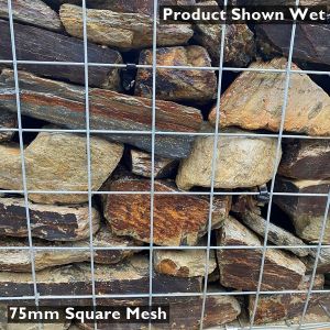 Cornish Slate Gabion Fill Shown Wet