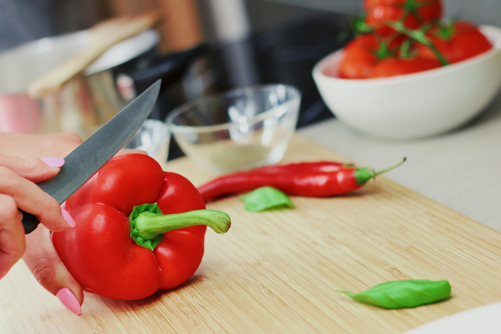 Chopping veg