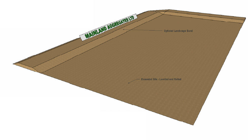 Excavation example of a riding arena