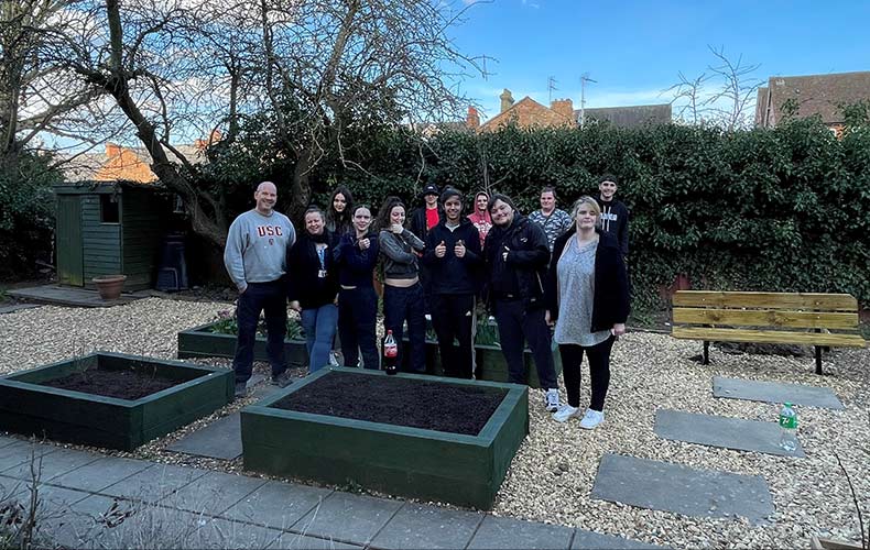 The finished garden has made a real difference to the residents.